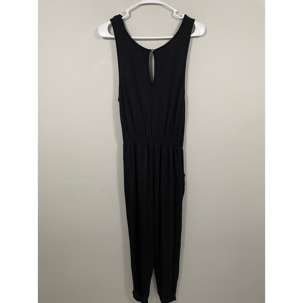 Stelen Black Tie Waist Sleeveless Jumpsuit Size Medium Minimalist Casual Comfort - Picture 6 of 9